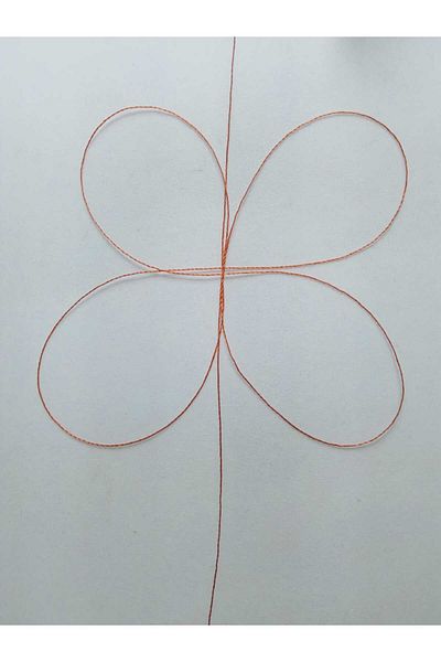 Eskişehir hobi sanat 0,2 mm 100 μέτρα κορδόνι προσευχής Πλακάκι κόκκινο χρώμα (πιο λεπτό κορδόνι προσευχής)