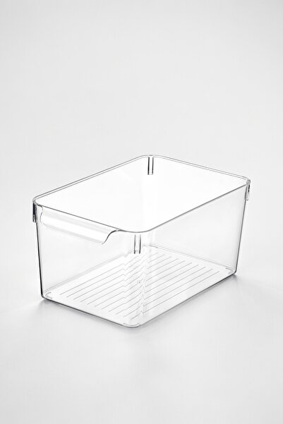 Milenay Crystal Fresh Series Plastic Fridge Storage Container with Lid, Refrigerator Organizer, 8L, 30X20X15Cm