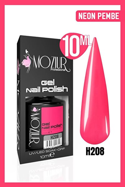 MOZIUR Kalıcı Oje Uv Led H208 (NEON PEMBE) 10ml