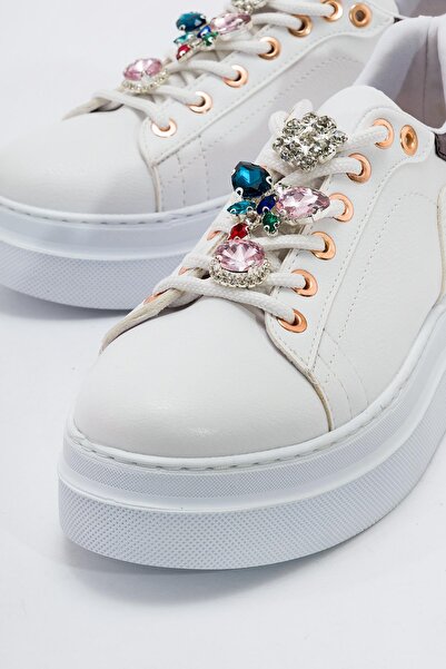 Ccway Pantofi sport anti-alunecare de damă WHITE SILVER