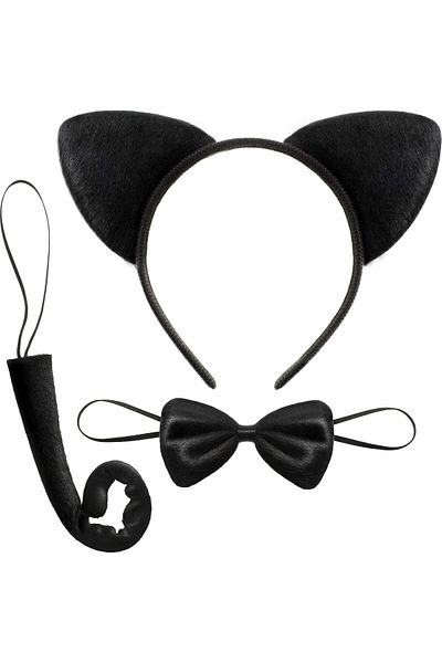 CEKAVE 1 Piece Cat Costume - Crown Tail, Bow Tie Set