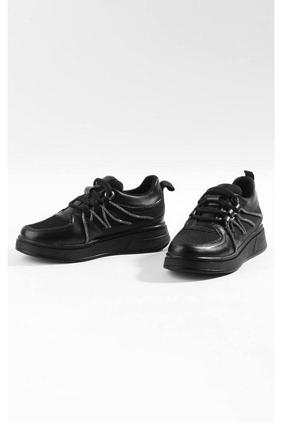 PARİS Pantofi sport cu dungi negre de damă