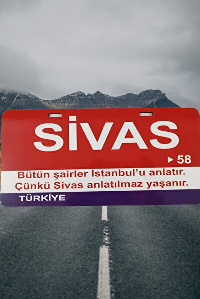 wonderlike Sivas Şehir Temalı Plaka Sök-Tak Pratik yeni nesil