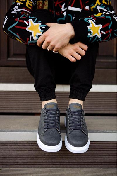 K&A High Sole Casual Shoes Gray
