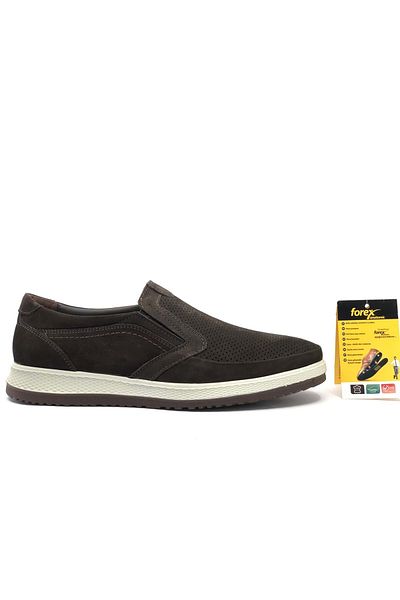 Kids Club Shoes Forex 2971-1 Dr.Tavsiyeli Γνήσιο Δερμάτινο Διάτρητο Ανδρικά Παπούτσια Casual ΚΑΦΕ