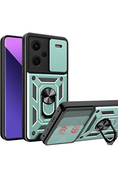 Rivor Xiaomi Redmi Note 13 Pro Plus+ 5G Kılıf Kamera Sürgülü Standlı Yüzüklü ...