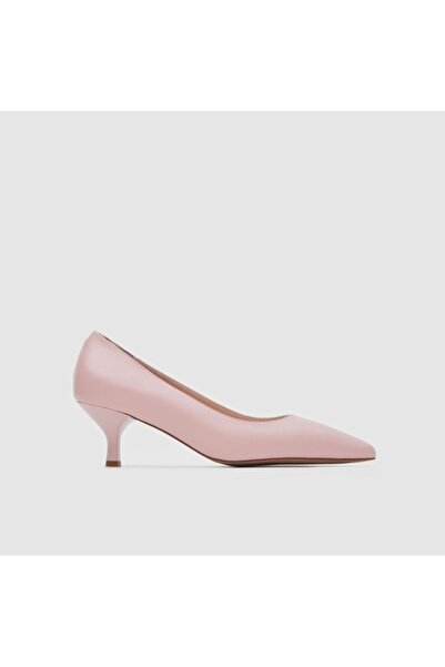 TOGO Pudra Hakiki Deri Kadın Stiletto Ayakkbaı 7 Pont (4.7 cm) [060066]