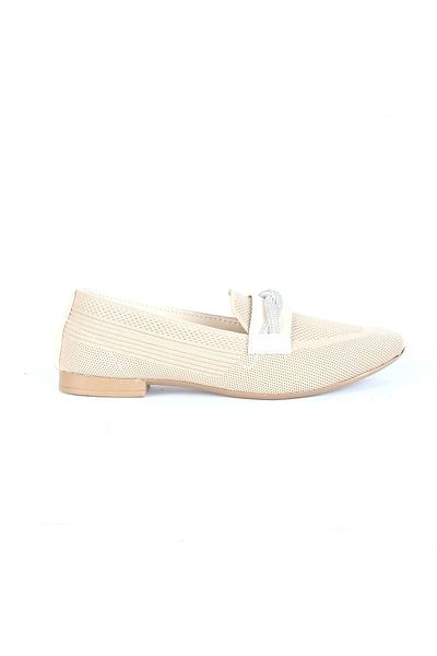 moda ayakkabım Pantofi de modă 254 Pantofi de zi cu zi pentru femei - Mds00822-crem-37