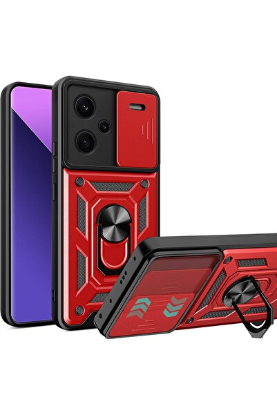 Rivor Xiaomi Redmi Note 13 Pro Plus+ 5G Kılıf Kamera Sürgülü Standlı Yüzüklü ...