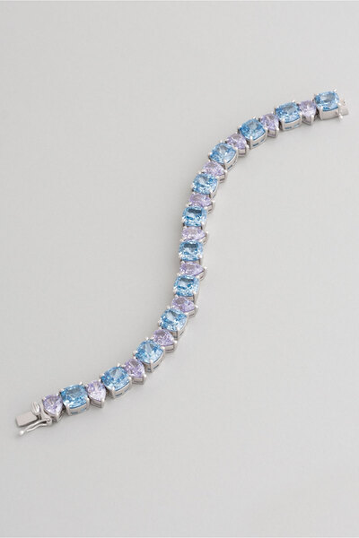 So CHIC... Mistik Uyum 18 Ayar Beyaz Altın Kaplama Gümüş Tasarım Bileklik