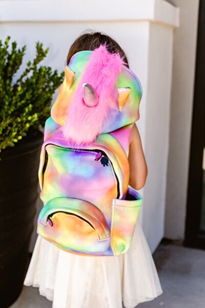 Morikukko Kids Unicorn Çıkabilir Kapüşonlu Çocuk Sırt Çantası
