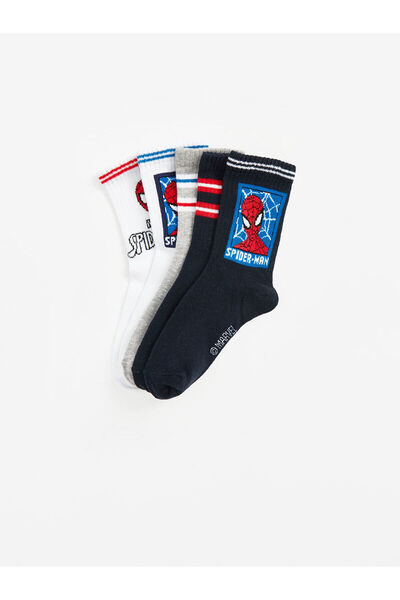 LC Waikiki Lcwk Чорапи за момчета с принт на Спайдърмен от 5 части