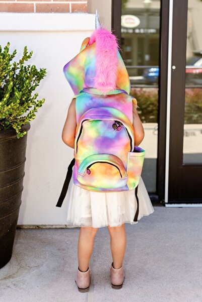 Morikukko Kids Unicorn Çıkabilir Kapüşonlu Çocuk Sırt Çantası