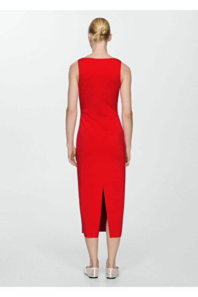 MANGO Woman Askılı midi elbise