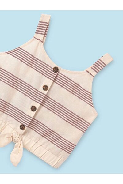 MAYORAL Girls' Striped Shorts Blouse Set 6276