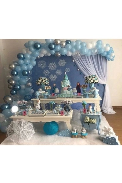 HTS STORE Frozen Elsa Anna Balon Zincir Seti Balon Elsa Anna Doğum Günü Için Balon Zincir Paketi