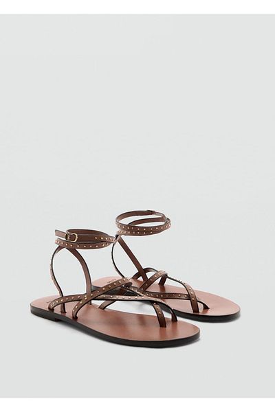 MANGO Woman Sandalen mit Lederbanddetail