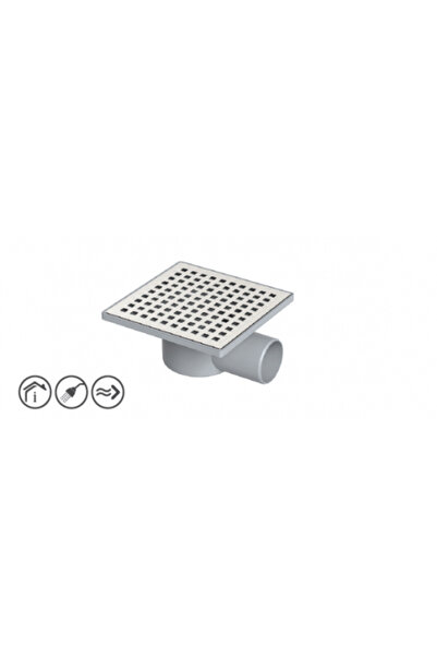 Genel Markalar LEGAL KARE YER SİFONU KROM KAPAK ÇEV 10X10X50 YANDAN