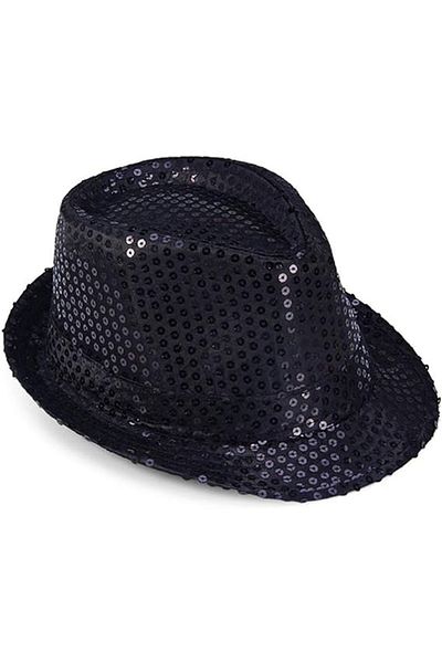 nuit dose Children's Boy Black Sequined Hat Performance Cap Michael Jackson Cap No 54