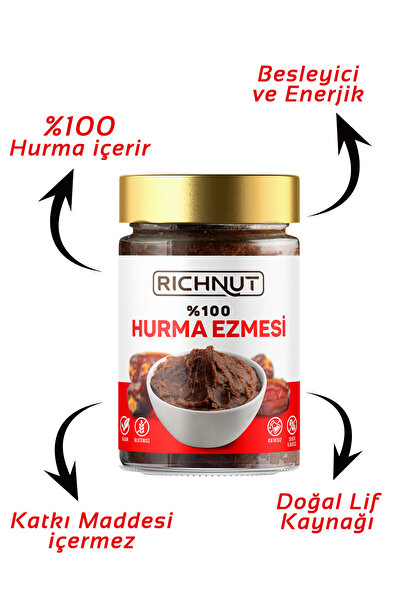 RİCHNUT %100 Doğal Hurma Ezmesi 400 gr (KATKISIZ HURMA PÜRESİ)