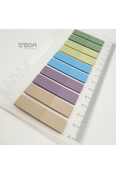 sibga tasarım Colored Transparent Postit - Bookmark, Bookmark Sticker Note Paper