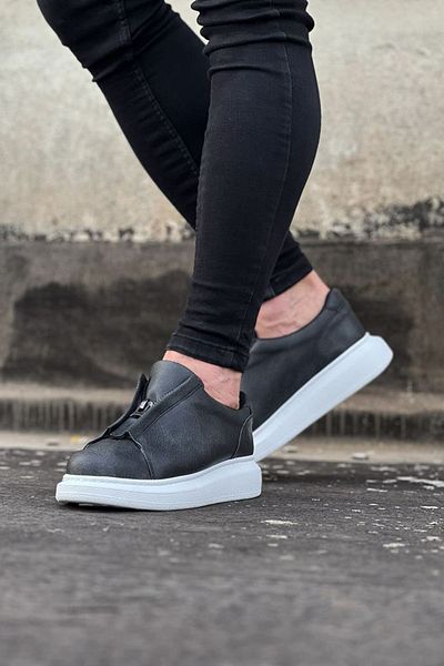 kapsulavm Gray Skin Men's Casual Shoes