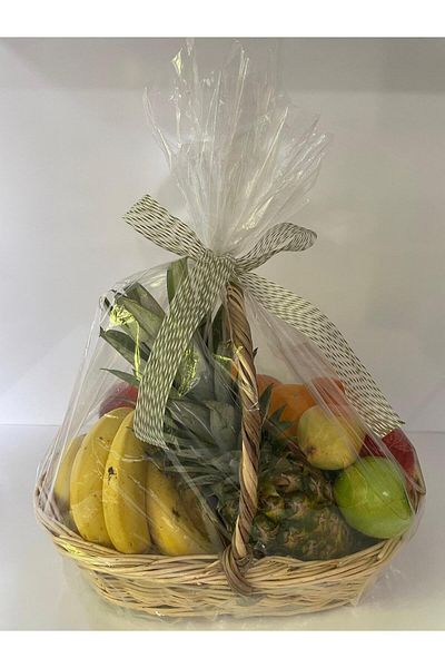 Beyaz Atölyem Wicker Fruit Basket (Engagement Bundle Decoration Basket)
