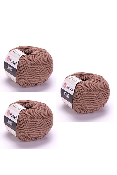 Yarnart Yarn Art Jeans Αμιγκουρού Νήμα Πλεξίματος 71 Χρώμα Μινκ Πλεκτό Μπουφάν Νήμα για Μωρά Νήμα Punch 3 Πακέτο