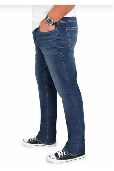 Tradinyom Men's Dark Blue Regular Leg Stretchy Lycra Jeans Jeans