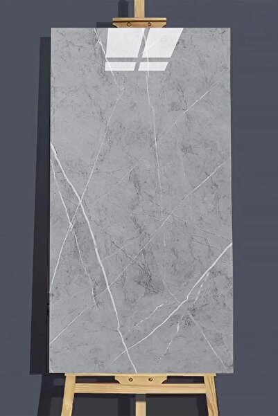UKAB Kendinden Yapışkanlı Esnek Köpük Gri Mermer Desenli Pvc Panel 30x60 cm B...