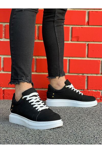 BOA KB047 Black Suede Casual Men's Shoes