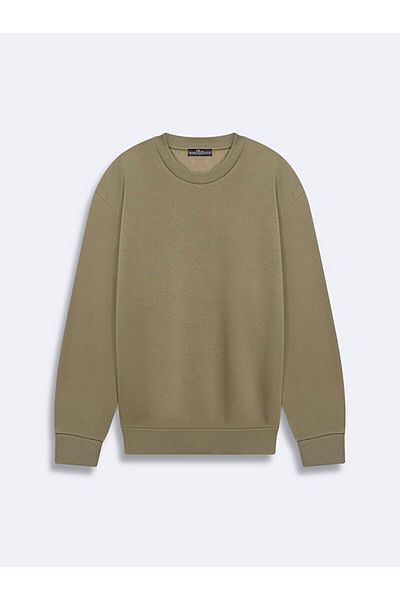 Ltb O-Neck Long Sleeve Green Sweatshirt