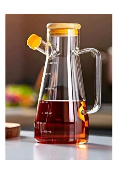 MR RZN STORE 900 Ml Royaleks - Glas-öltopf Mit Bambus-deckel, Clkn-1800