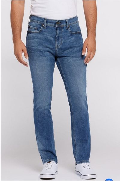 Tradinyom Men's Dark Blue Regular Leg Stretchy Lycra Jeans Jeans