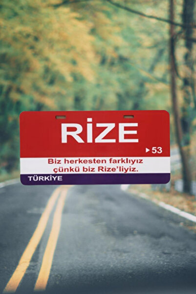 wonderlike Rize Yazılı Dekoratif Plaka - Sarı Renk Araç İçi Cam Süsü ve Ofis ...