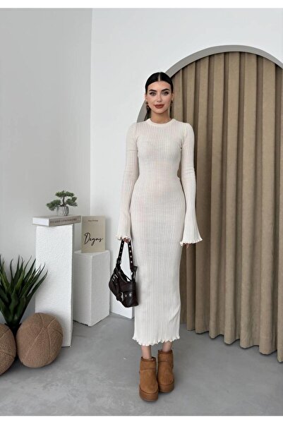 conconmoda Elika Bisiklet Yaka Triko Elbise