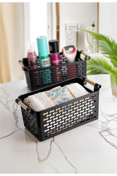 Milenay 5Lt Multi-Purpose Stylish Organizer - Plastic Basket, Fridge and Bathroom Set, 27X15X12Cm
