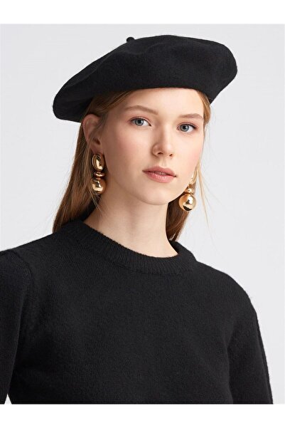 Külah قبعة الرسام النسائية السوداء الفرنسية