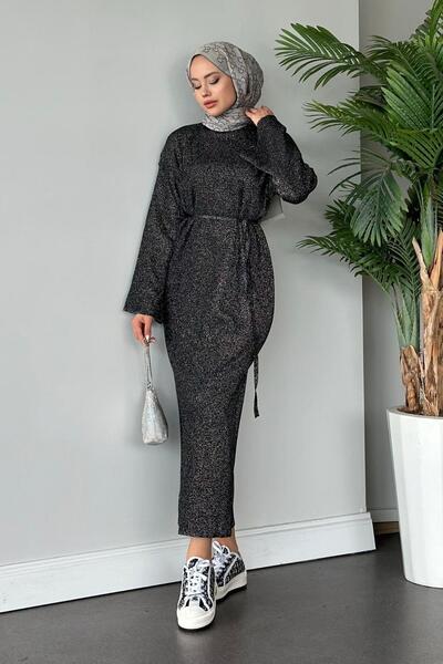 Hazamoda Anthracite Nesya Knitwear Dress