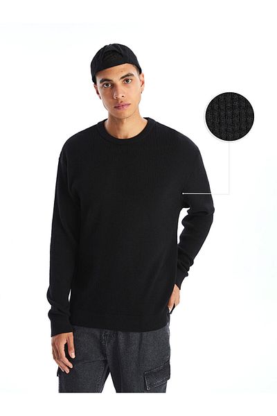 LC Waikiki Men's Knitwear Sweater - Long Sleeve, Crew Neck