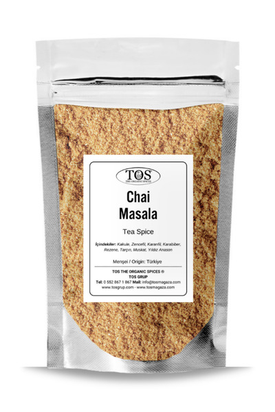 TOS The Organic Spices Chai Masala 100 gr Indian Tea Spice Blend - Premium Quality | Baharat Karışımı