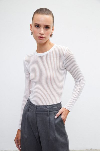 VATKALI Crew neck transparent top - Premium collection