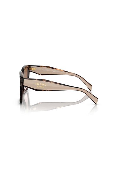Prada Woman Square Sunglasses- Pr 24zs - Lense Size:56mm - Caramel Tortoise
