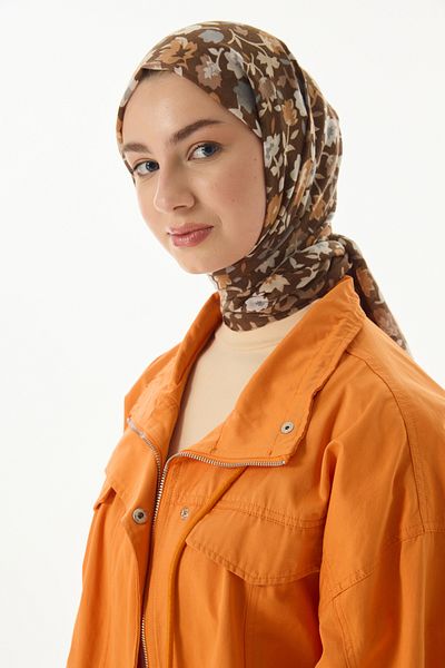 SOFT AKSESUAR Minimal Floral Patterned Shawl