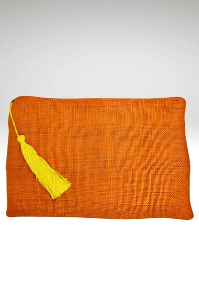 KRIMO Jute Women's Clutch - Design Cloth Portfolio Bag