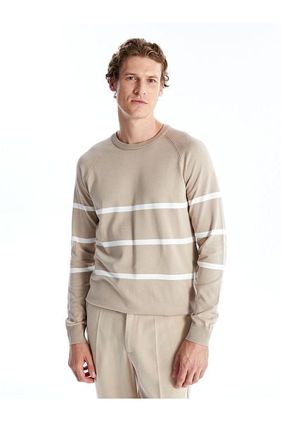 LC Waikiki Pulover pentru bărbați, cu mânecă lungă, cu mânecă lungă, cu gât crew - W44454z8