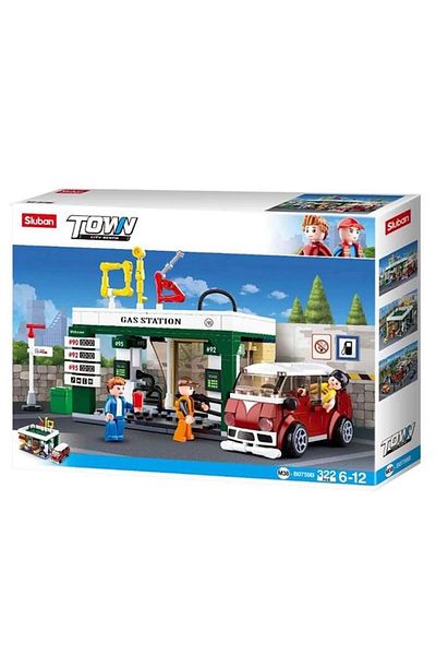 Sluban Town Scene 302 Pieces Gas Station