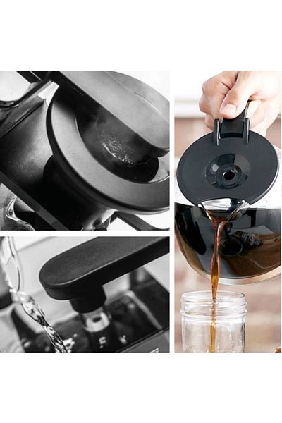 Konchero Kochero Prestijo Black Filter Coffee Machine - with Shower System