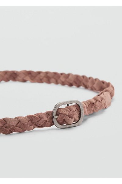 MANGO Kids Lederarmband mit Zopfmuster