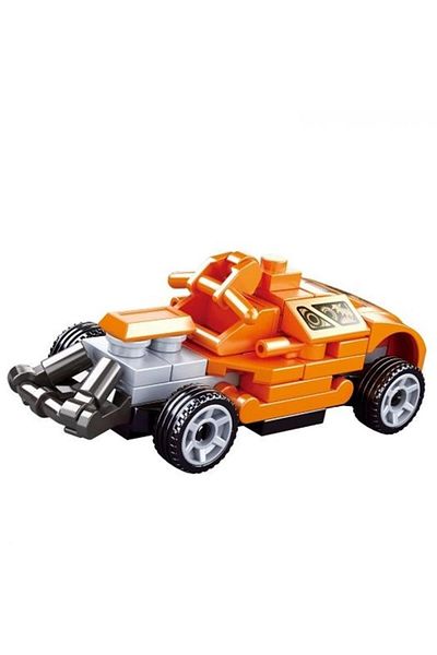 Sluban Power Bricks Pull Drop Orange Sports Car